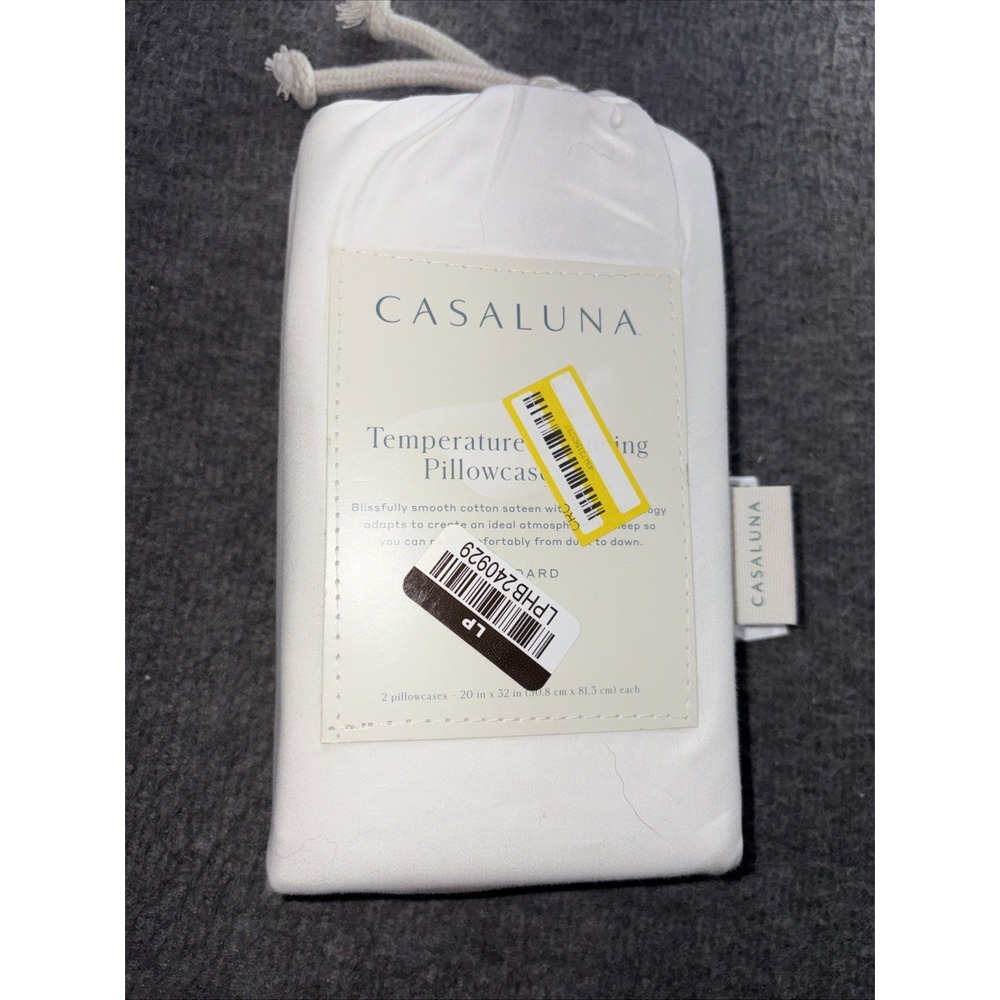 NEW CASALUNA Temperature Balancing Pillowcases Set 20"x32" Standard
